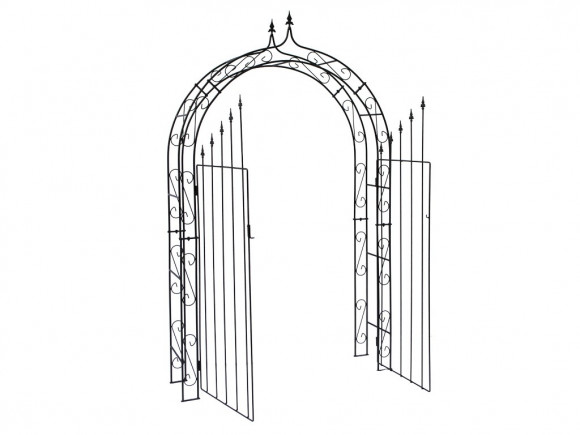 Rosenbogen HOLLAND Lilie Spitze mit Tür B 1,40 m - Tor Höhe 1,70