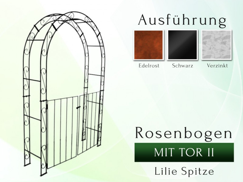 Rosenbogen HOLLAND Rund mit Tor II B 1,40 m - Tor Höhe 1,10 m