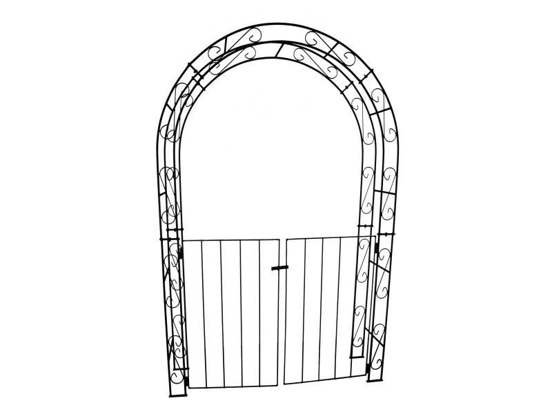 Rosenbogen HOLLAND Rund mit Tor II B 1,20 m - Tor höhe 1,10 m
