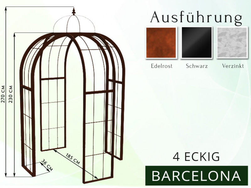 Pavillon "BARCELONA" 4-eckig