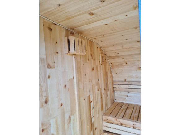 Gartensauna Outdoorsauna Saunahaus HORISONT inkl.Saunaofen 2.4m