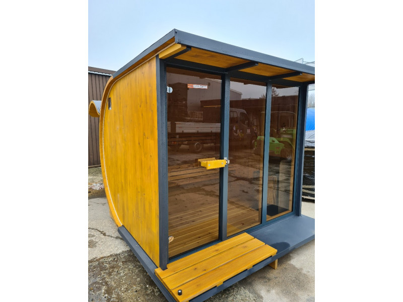 Gartensauna Outdoorsauna Saunahaus HORISONT inkl.Saunaofen 2.4m