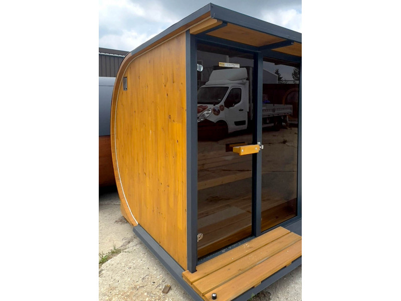 Gartensauna Outdoorsauna Saunahaus HORISONT inkl.Saunaofen 1.6 m