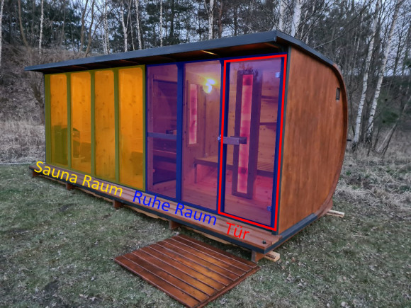 Gartensauna Outdoorsauna Saunahaus HORISONT inkl.Saunaofen 5.30 m