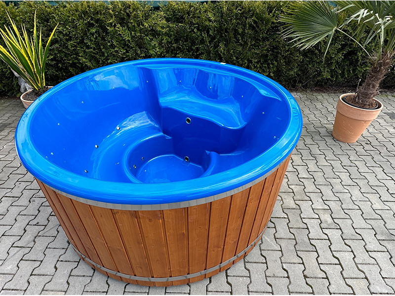 Thermoholz Outdoor Whirlpool BadeFass Elektro Ø 2 m