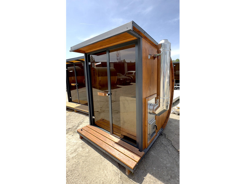 Gartensauna Outdoorsauna Saunahaus HORISONT M2 inkl.Saunaofen 1.6 m