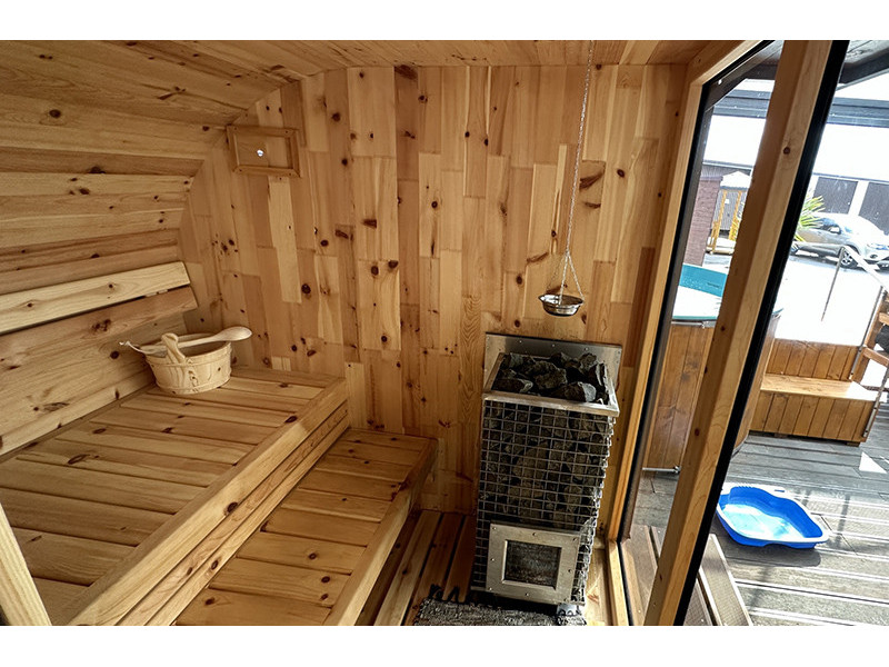 Gartensauna Outdoorsauna Saunahaus HORISONT M4 inkl.Saunaofen 3.1m