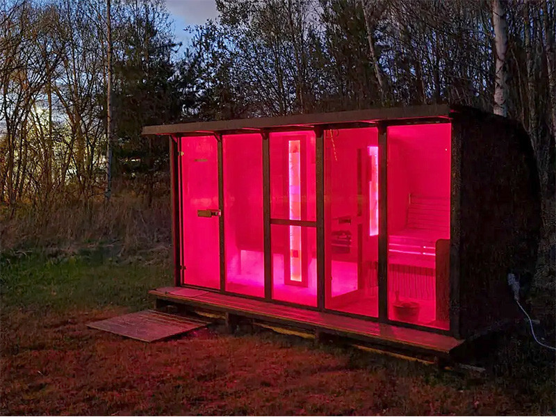 Gartensauna Outdoorsauna Saunahaus HORISONT M5 inkl.Saunaofen 3.82m