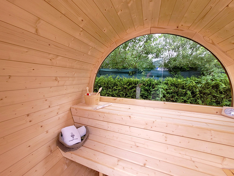 Gartensauna Faßsauna Outdoorsauna Elektrisch inkl.Saunaofen Ø2.20 L1.65