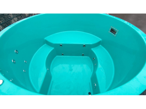 Thermoholz Outdoor Whirlpool BadeFass mit Interner Holzofen Ø 1.94 m