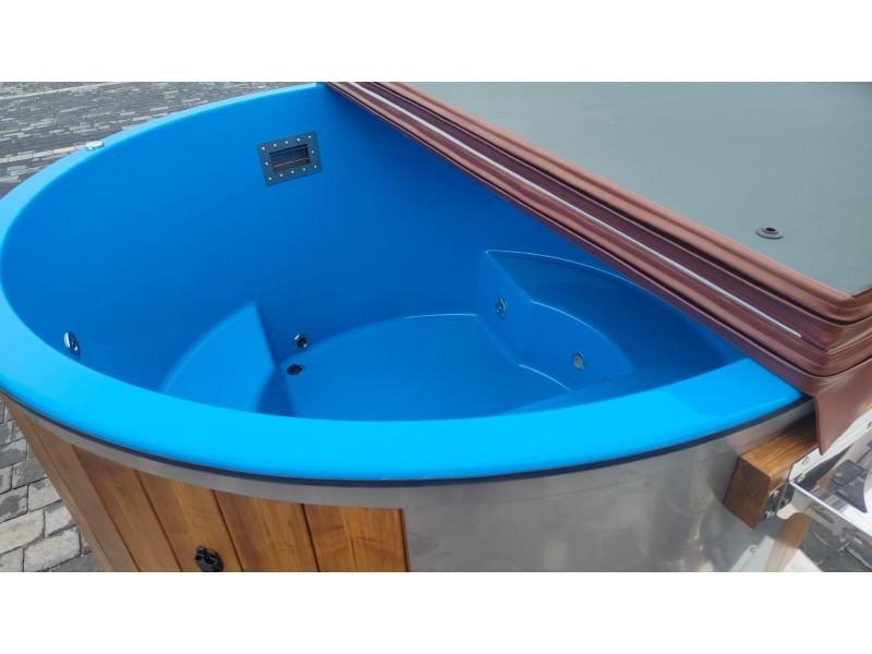 Thermoholz Outdoor Whirlpool BadeFass mit Interner Holzofen Ø 1.94 m