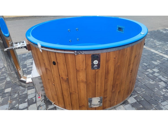 Thermoholz Outdoor Whirlpool BadeFass mit Interner Holzofen Ø 1.94 m