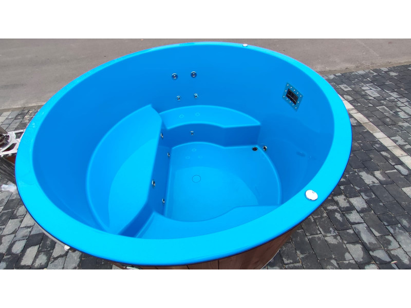 Thermoholz Outdoor Whirlpool BadeFass mit Interner Holzofen Ø 1.94 m