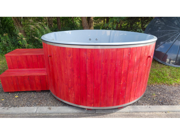 Hot Tub Thermoholz Holz BadeFass mit Interner Holzofen Ø 2.36 m