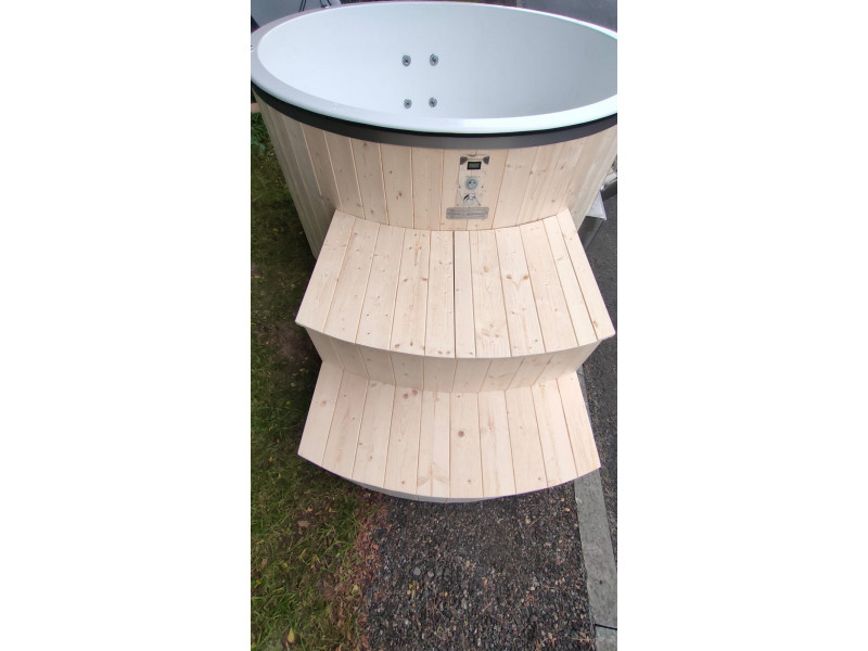 Thermoholz Outdoor Whirlpool BadeFass mit Holz Ofen Außen Ø 1.76 m